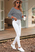 'Jolene' Striped Drop Shoulder T-Shirt - Celes Fashion